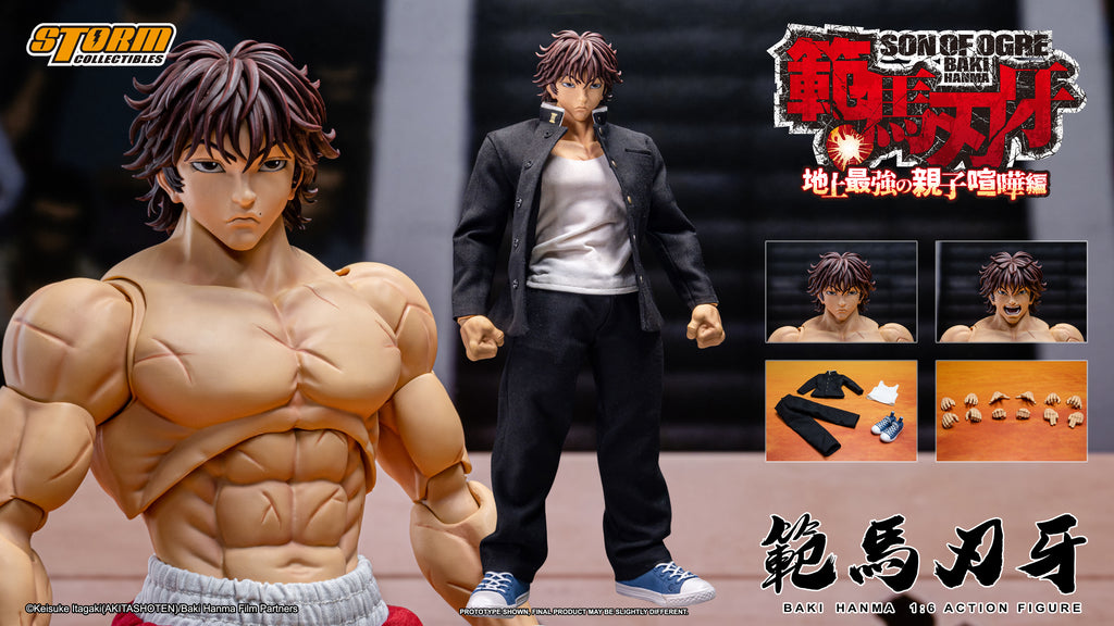 コミック・アニメ STORM COLLIBLECTIBLES BAKI SET STORM COLLECTIBLES BAKI HANMA SON OF THE OGRE Action Figure